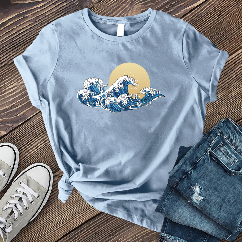 Crashing Wave T-Shirt T-Shirt tshirts.com Baby Blue S 