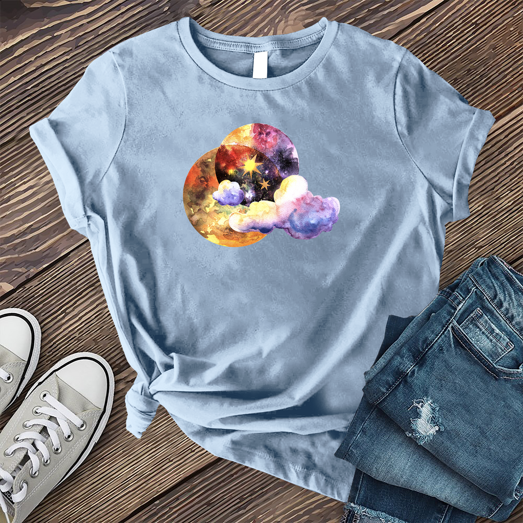 Galactic Watercolor T-Shirt T-Shirt tshirts.com Baby Blue S 