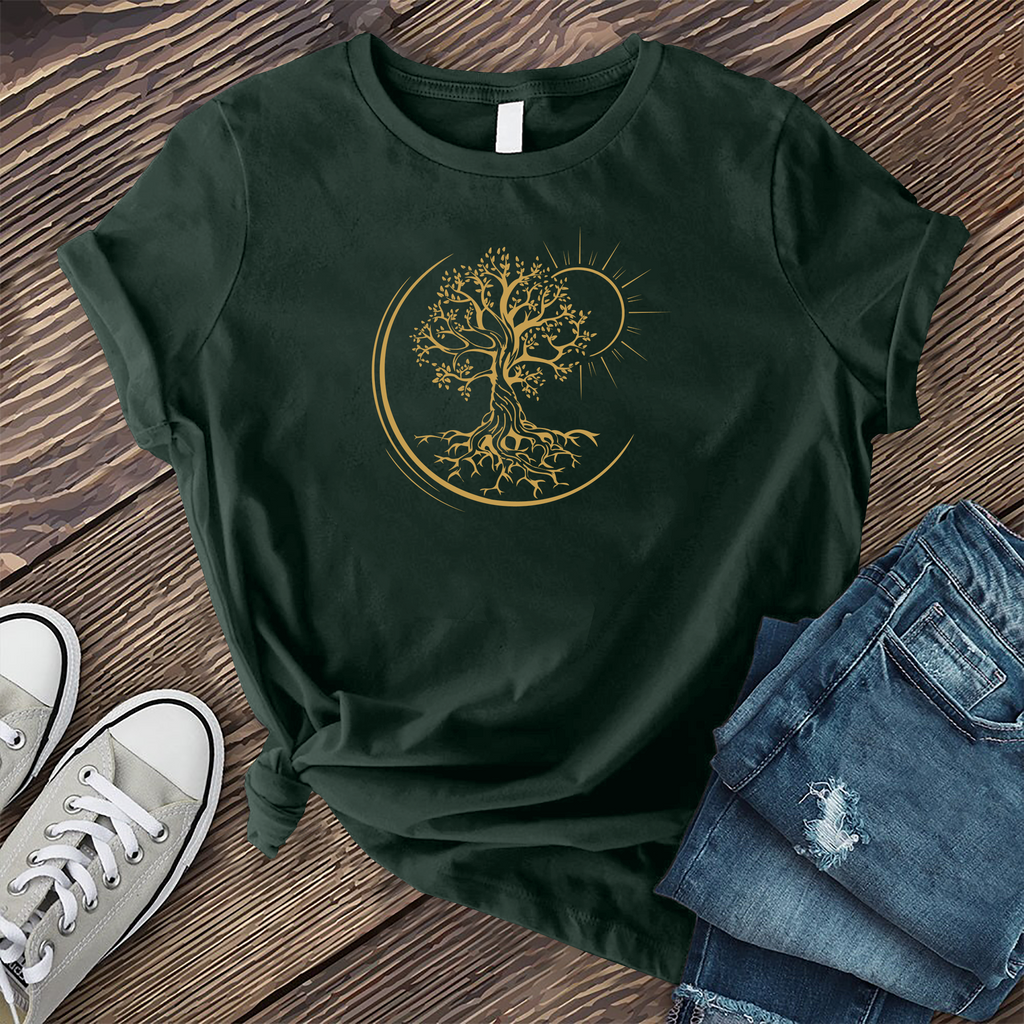 Cosmic Canopy Tree T-Shirt T-Shirt Tshirts.com Forest S 
