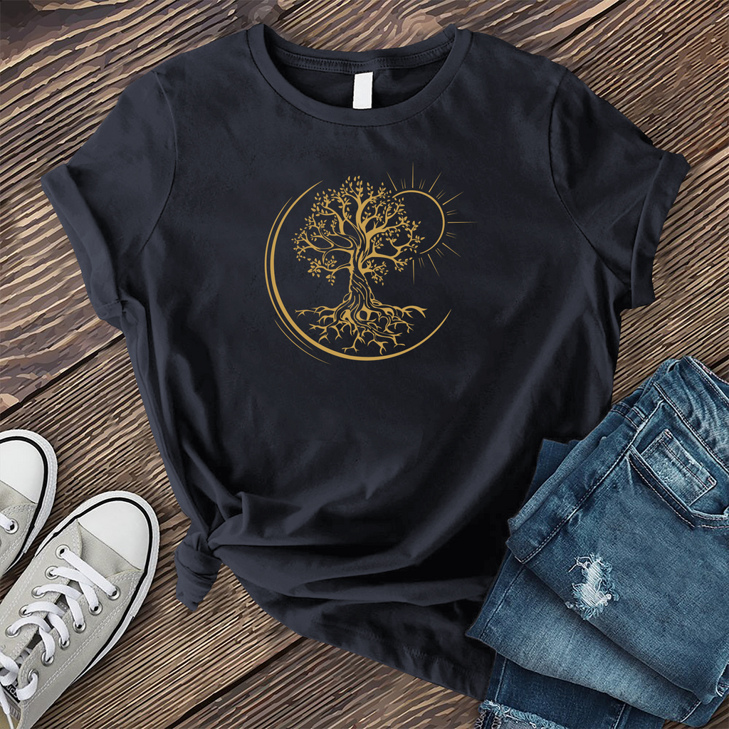 Cosmic Canopy Tree T-Shirt T-Shirt Tshirts.com Heather Navy S 
