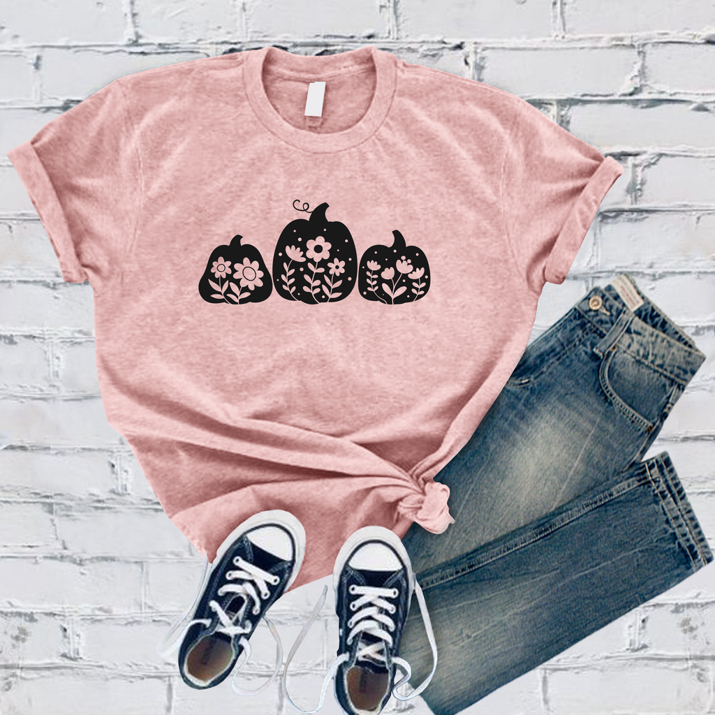 Simple Floral Pumpkin T-Shirt T-Shirt Tshirts.com Soft Pink S 