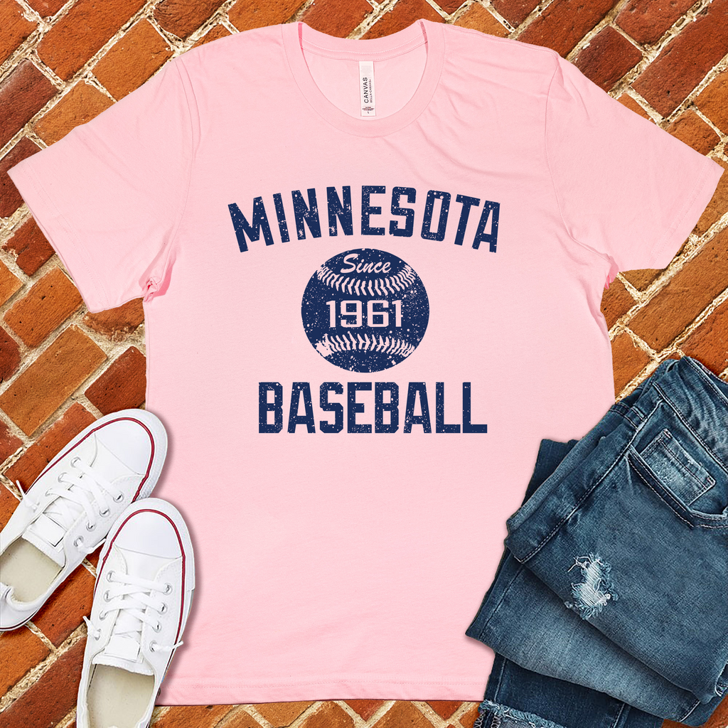Minnesota Baseball T-Shirt T-Shirt Tshirts.com Soft Pink S 