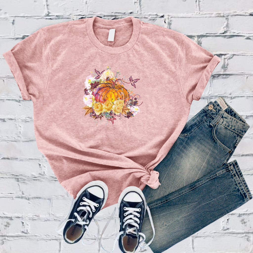 Floral Bouquet Pumpkin T-Shirt T-Shirt Tshirts.com Soft Pink S 