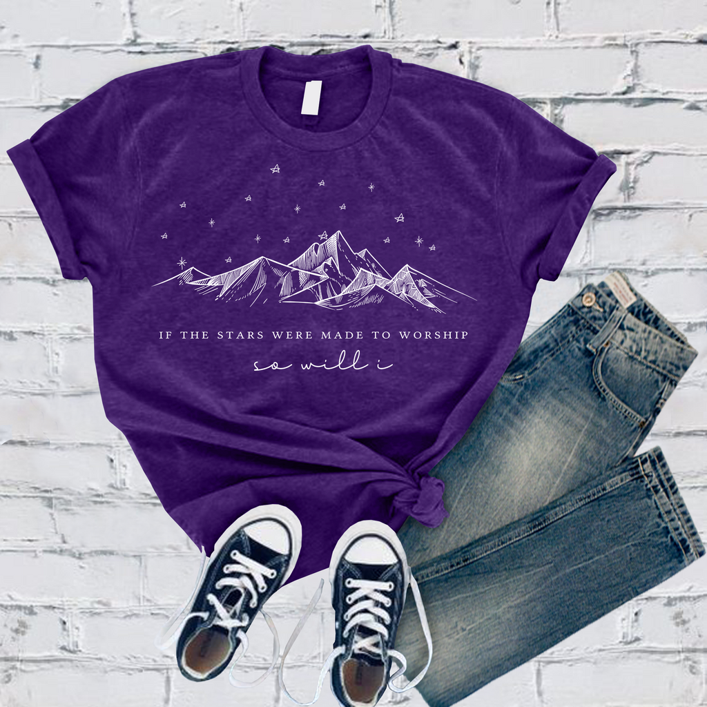 If The Stars Were Made To Worship T-Shirt T-Shirt tshirts.com Team Purple S 