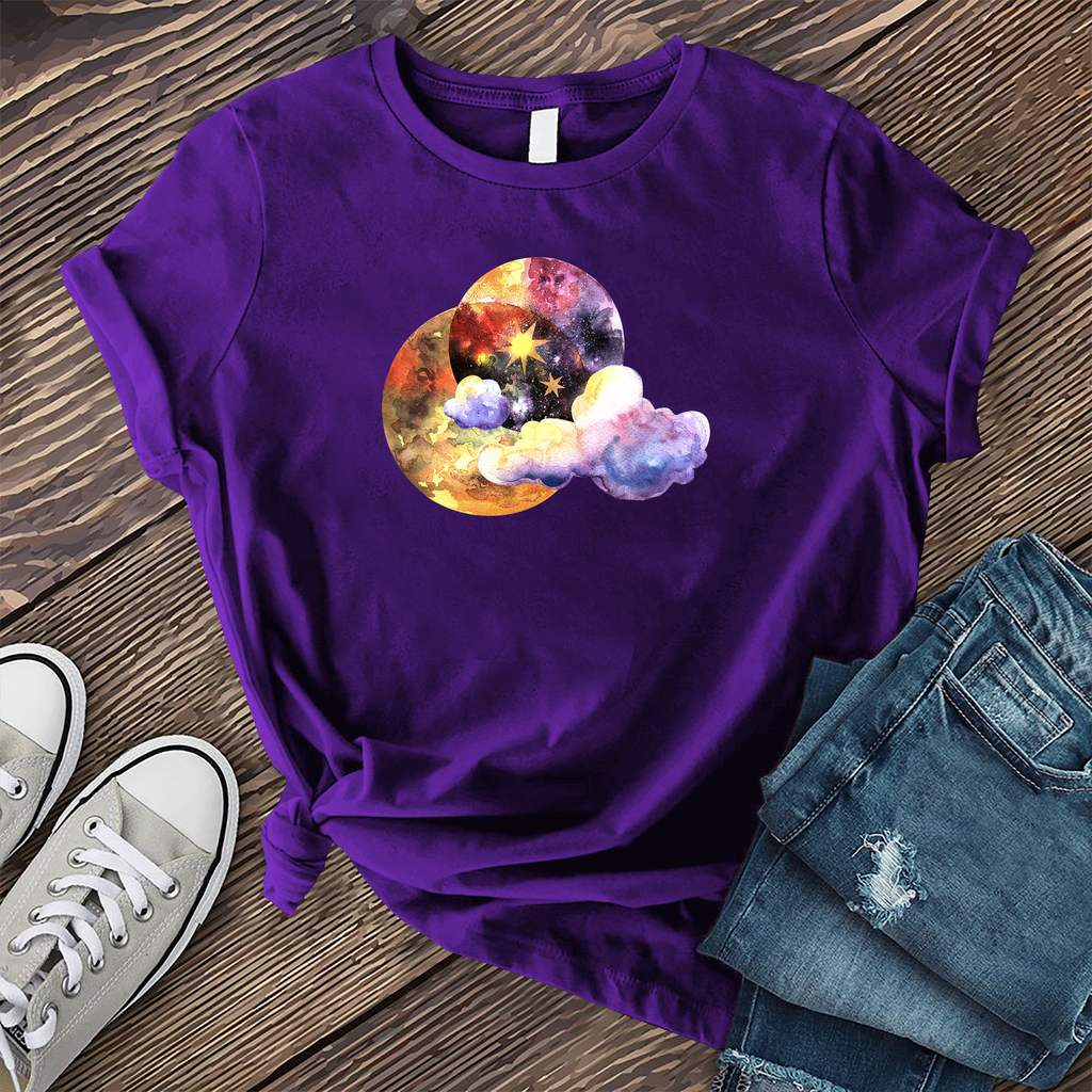 Galactic Watercolor T-Shirt T-Shirt tshirts.com Team Purple S 