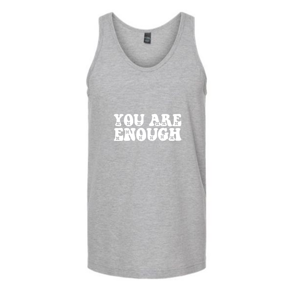 Groovy You Are Enough Unisex Tank Top Tank Top Tshirts.com Heather Grey S 