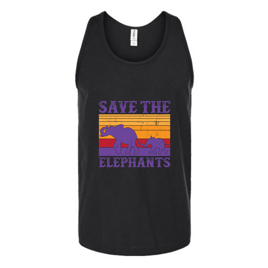 Save the Elephants Unisex Tank Top Tank Top tshirts.com Black S 
