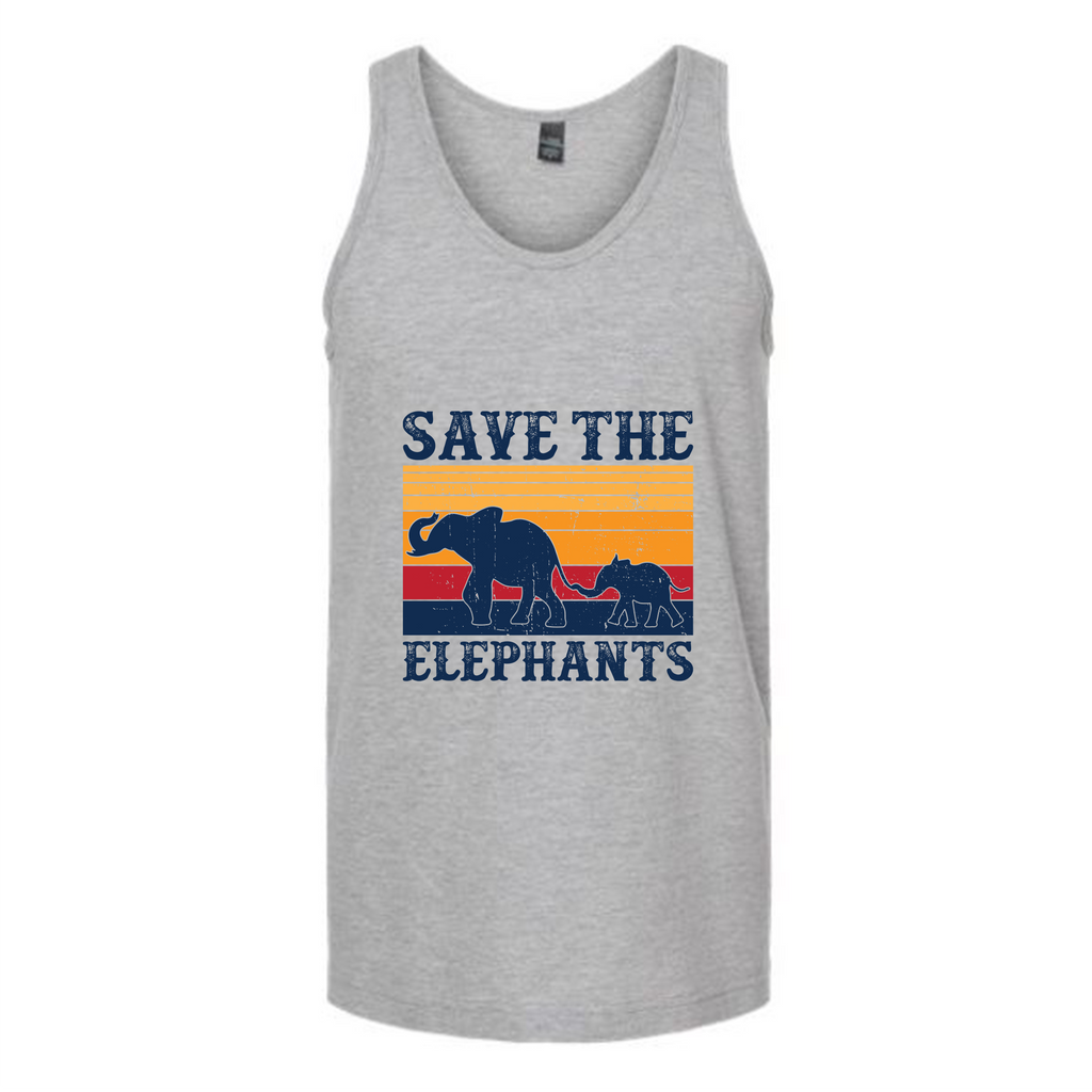 Save the Elephants Unisex Tank Top Tank Top tshirts.com Heather Grey S 