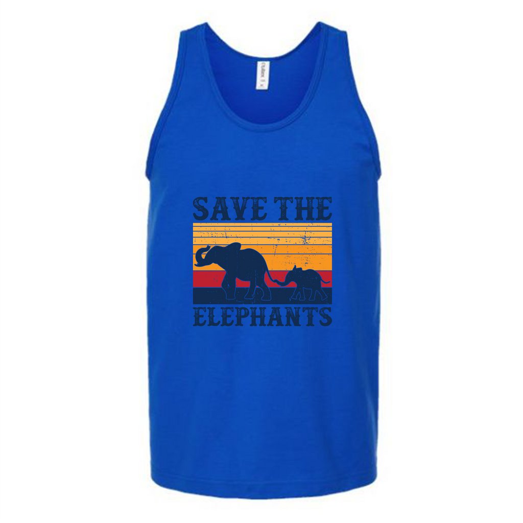 Save the Elephants Unisex Tank Top Tank Top tshirts.com Royal S 