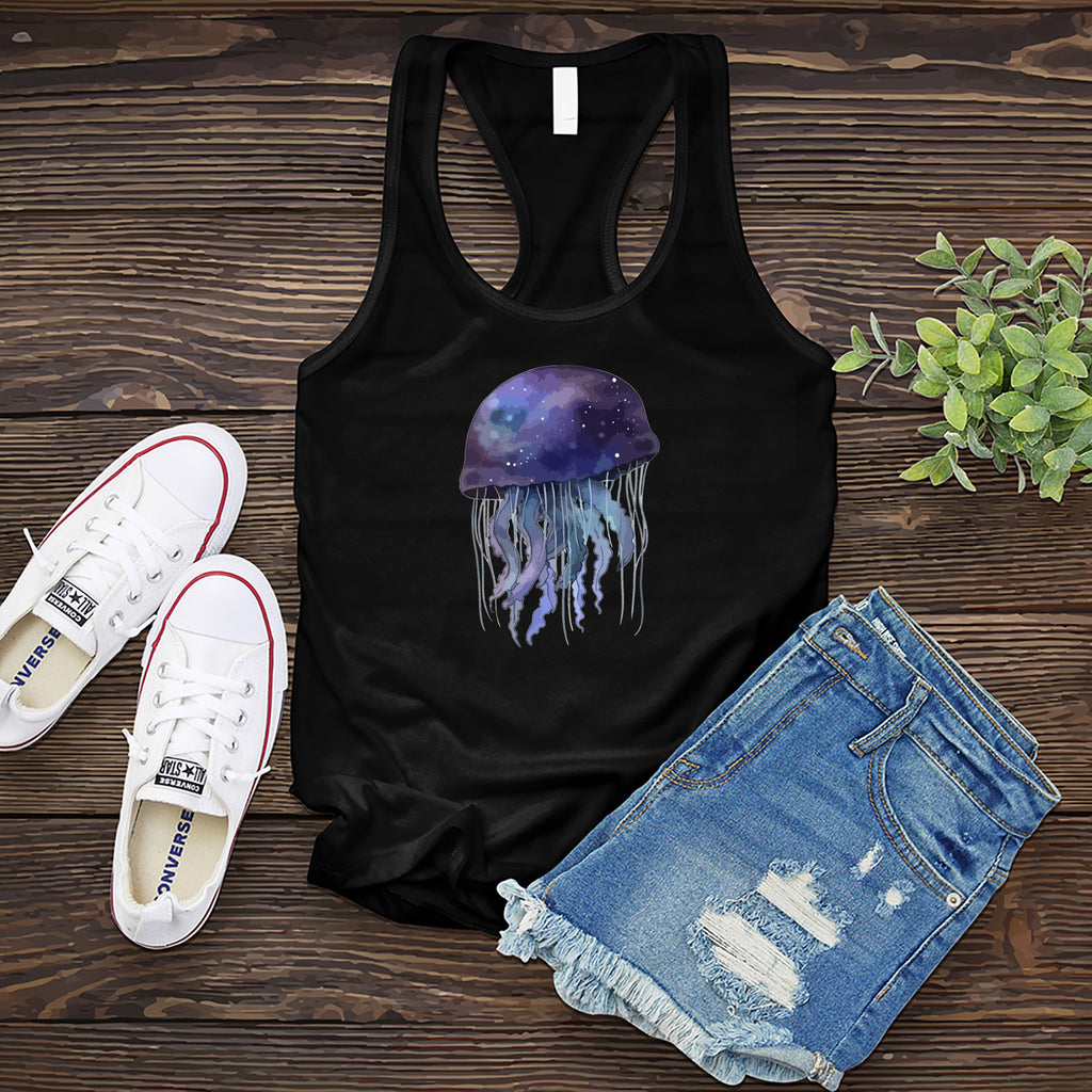 Watercolor Jellyfish Women's Tank Top Tank Top Tshirts.com Black S 