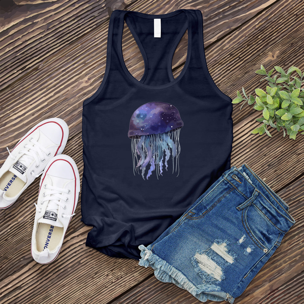 Watercolor Jellyfish Women's Tank Top Tank Top Tshirts.com Midnight Navy S 