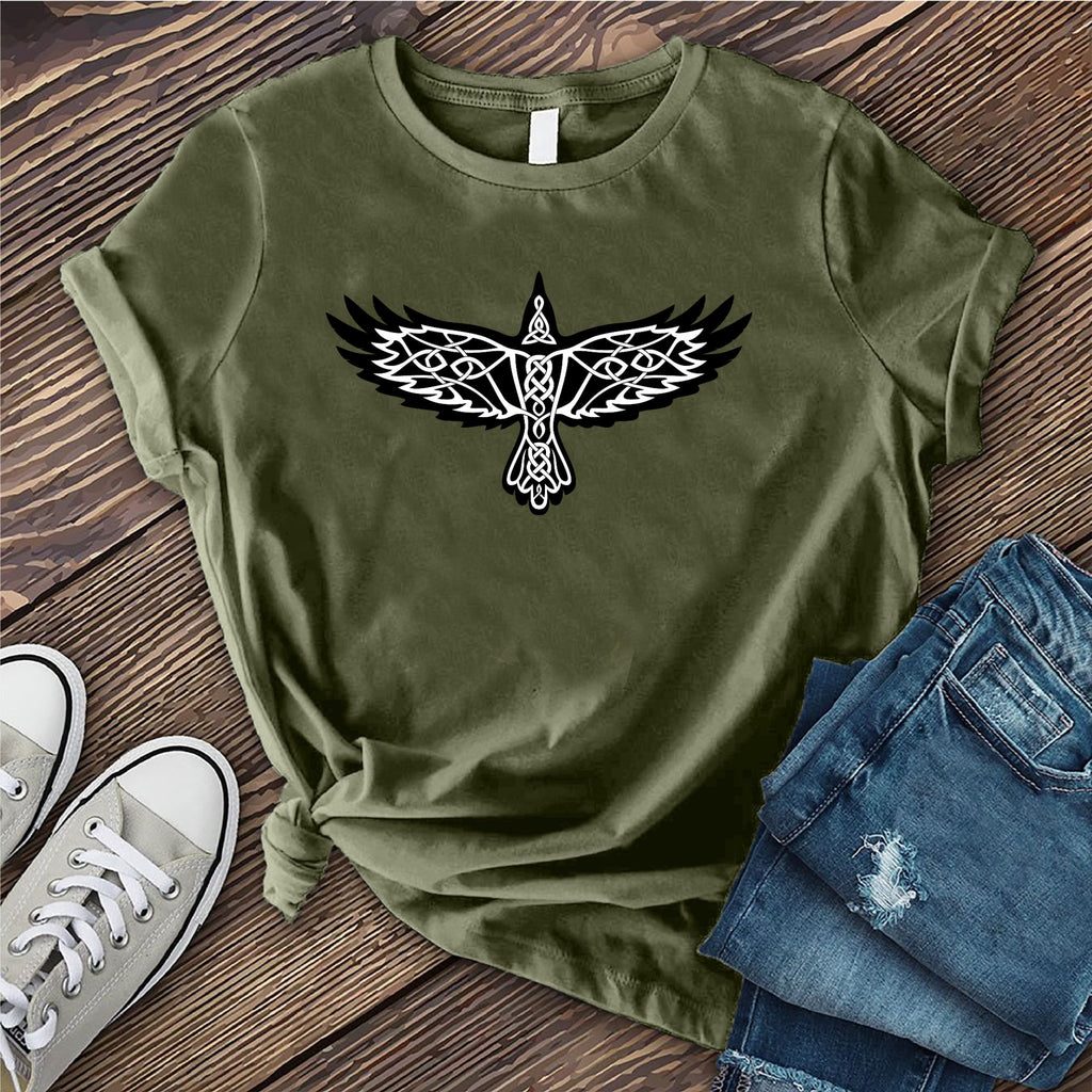 Celtic Raven T-Shirt T-Shirt Tshirts.com Military Green S 
