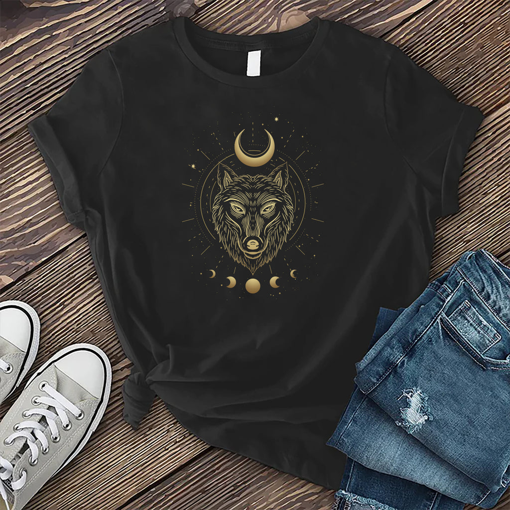 Lunar Wolf T-Shirt T-Shirt Tshirts.com Black S 