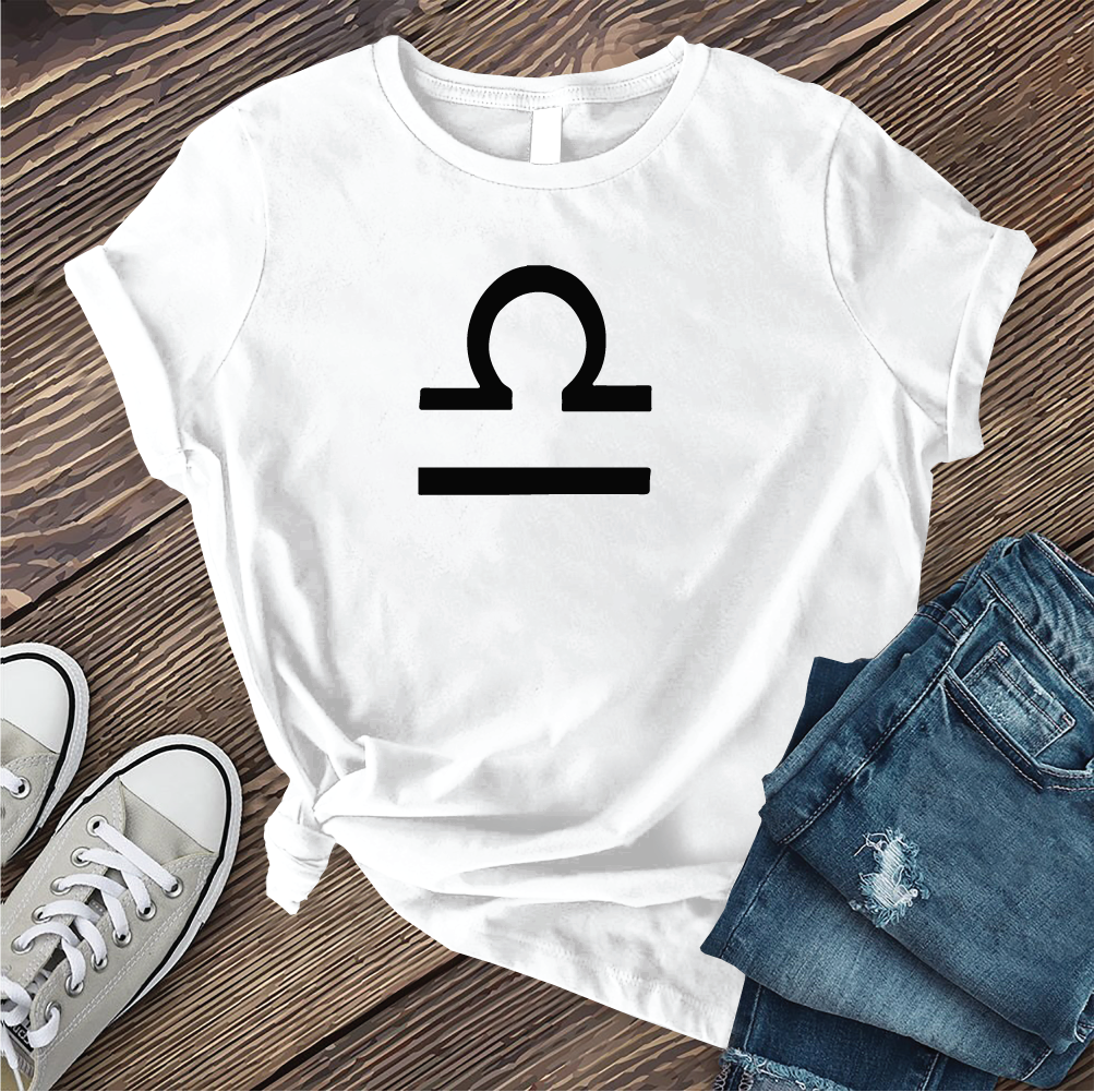 Libra Symbol T-Shirt T-Shirt tshirts.com White S 