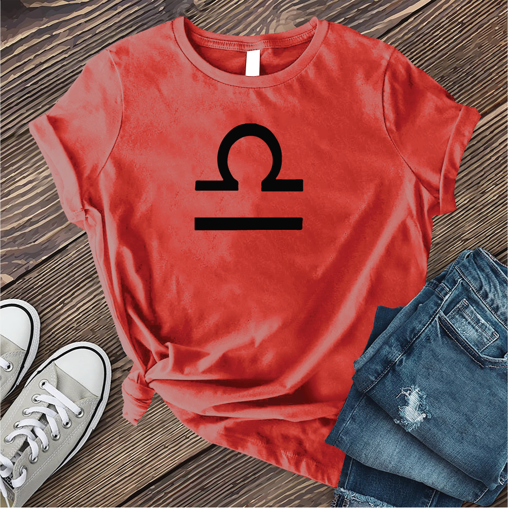 Libra Symbol T-Shirt T-Shirt tshirts.com Red S 