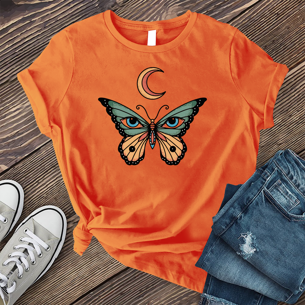 Lunar Seeing Eye Butterfly T-Shirt T-Shirt tshirts.com Heather Orange S 