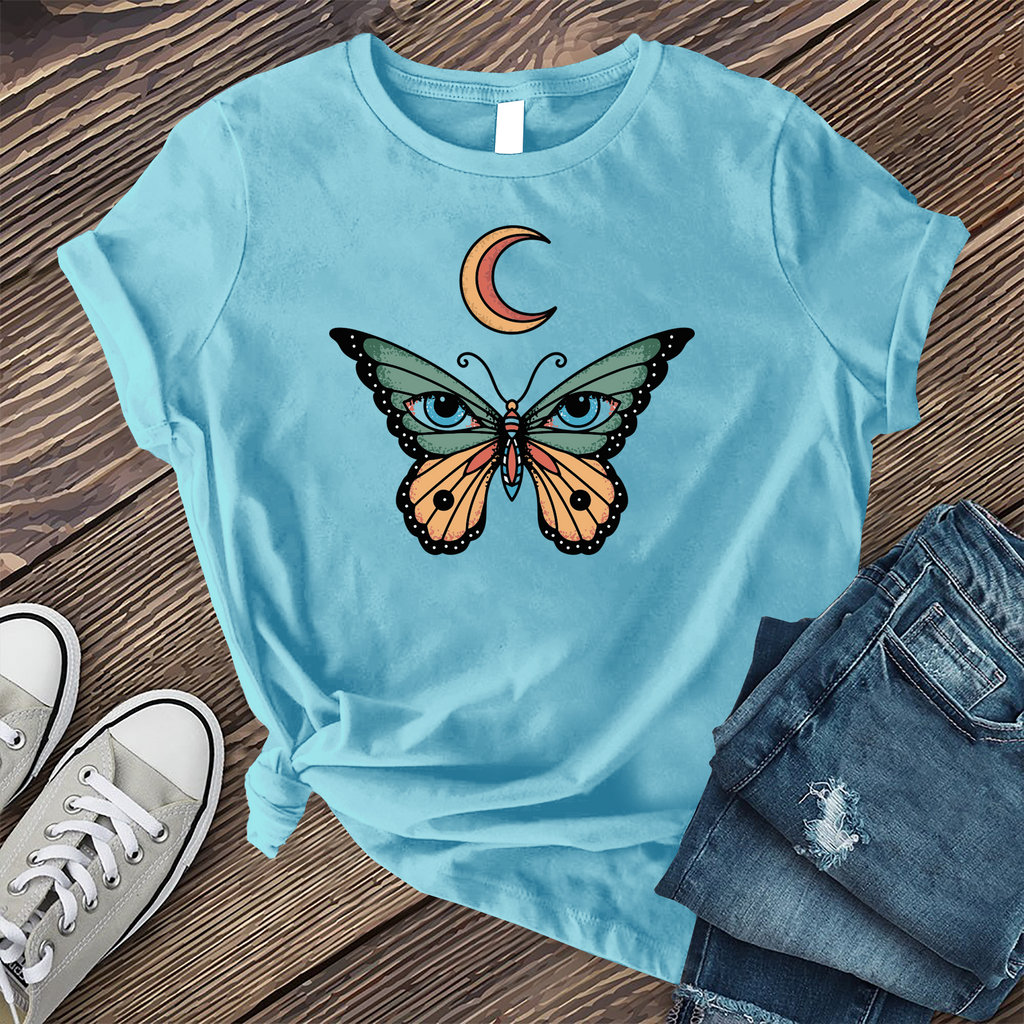 Lunar Seeing Eye Butterfly T-Shirt T-Shirt tshirts.com Turquoise S 