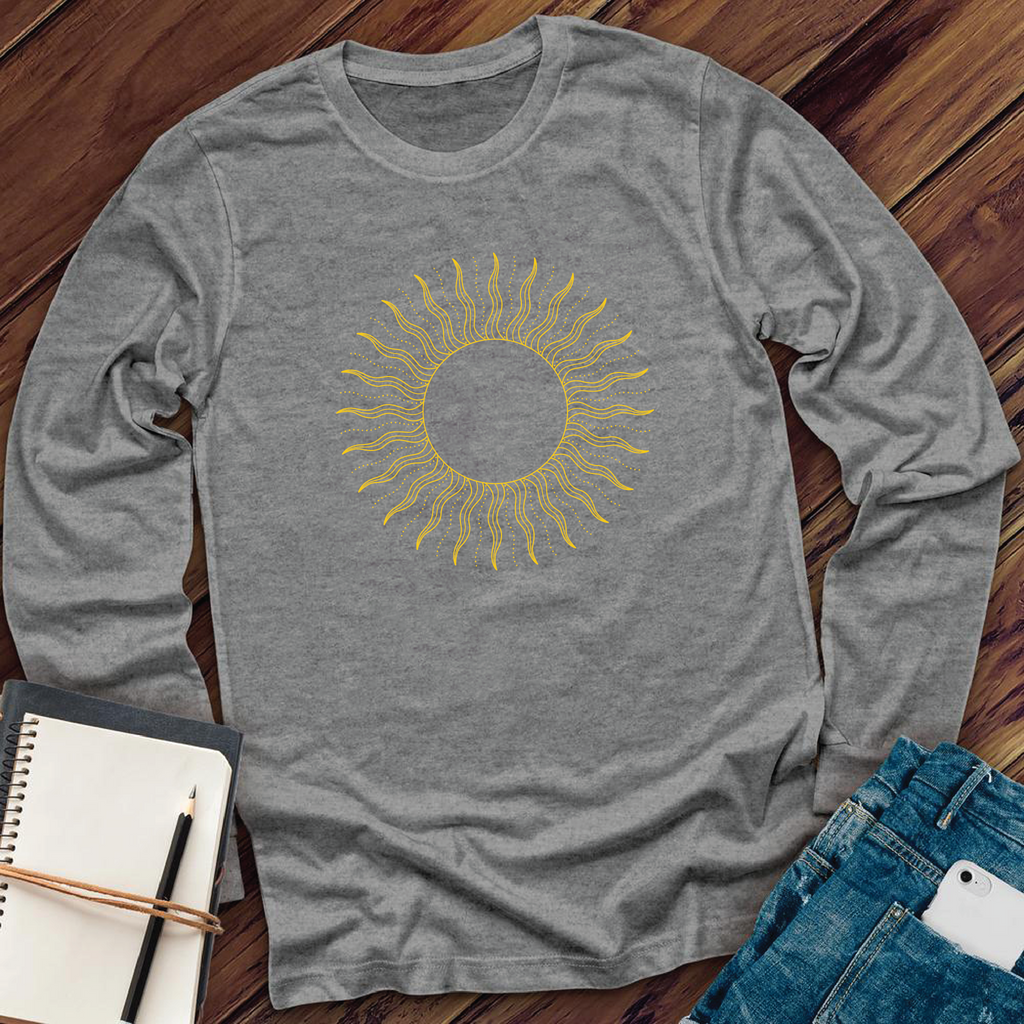 Simple Sun Long Sleeve Long Sleeve Tshirts.com Heather Grey S 