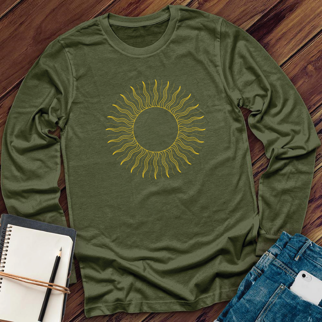 Simple Sun Long Sleeve Long Sleeve Tshirts.com Military Green S 