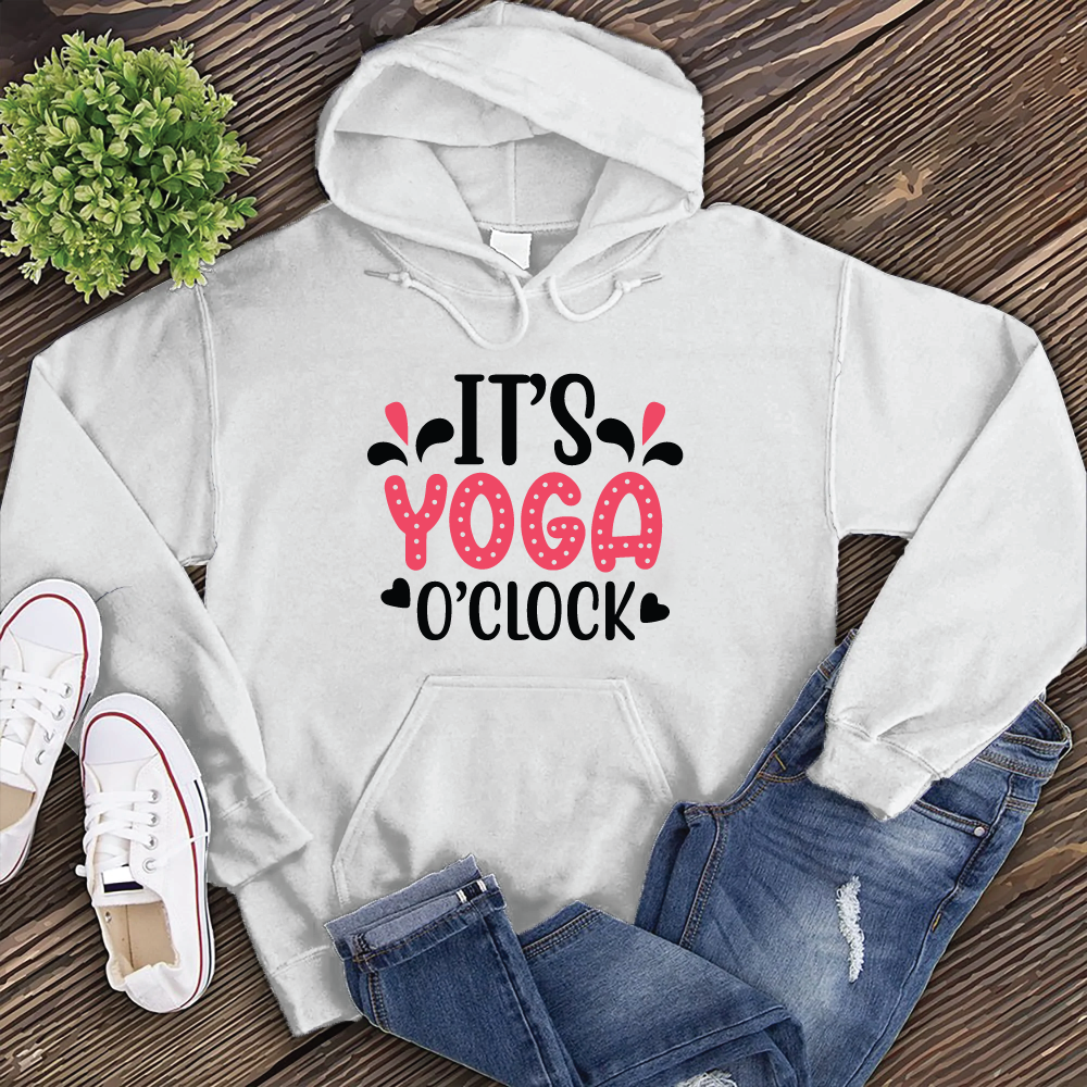It's Yoga O'Clock Hoodie Hoodie tshirts.com White S 