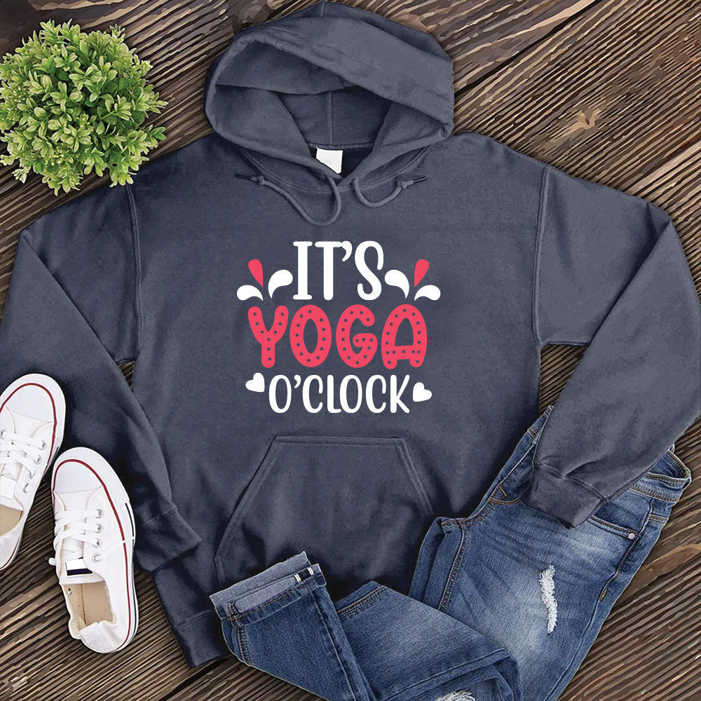 It's Yoga O'Clock Hoodie Hoodie tshirts.com Classic Navy Heather S 