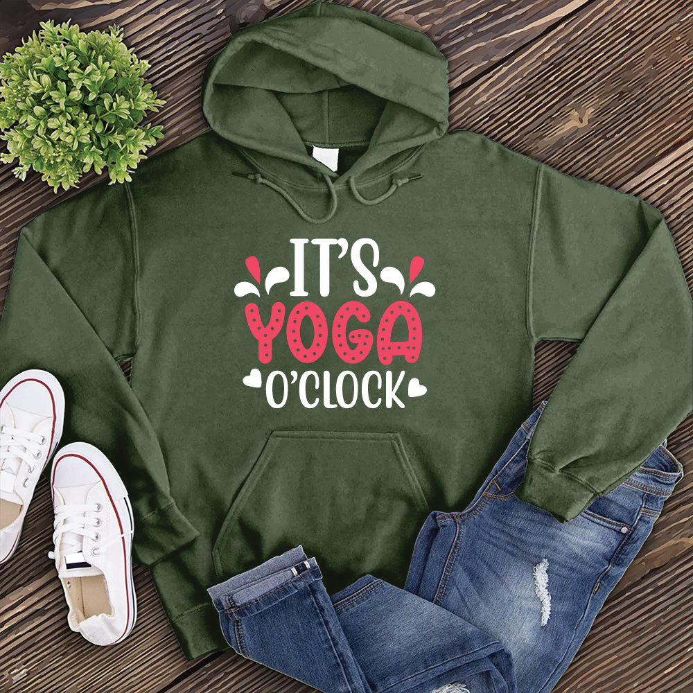 It's Yoga O'Clock Hoodie Hoodie tshirts.com Army S 