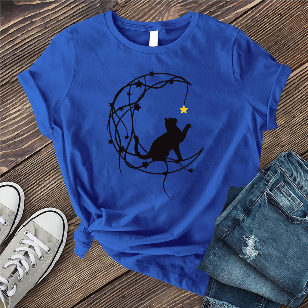 Lunar Star Cat T-Shirt T-Shirt Tshirts.com True Royal S 