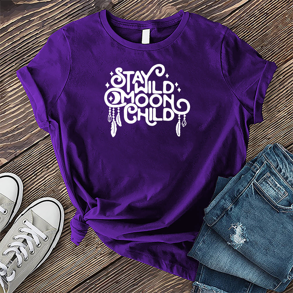 Stay Wild Moon Child T-Shirt T-Shirt Tshirts.com Team Purple S 