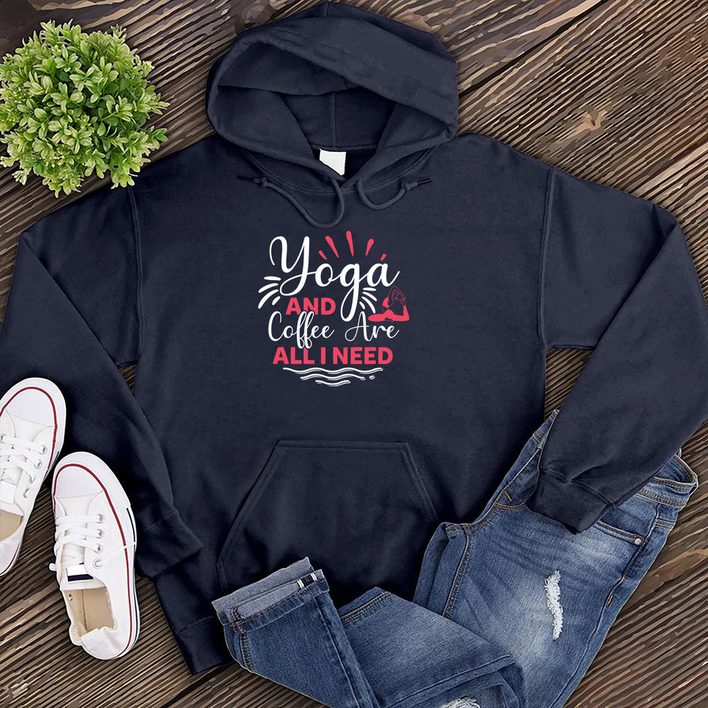 Yoga and Coffee Are All I Need Hoodie Hoodie tshirts.com Classic Navy S 