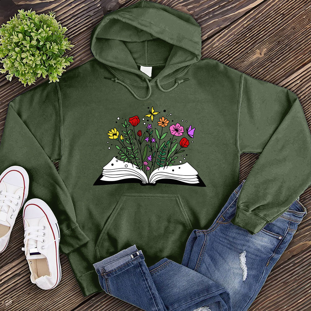 Floral Book Hoodie Hoodie Tshirts.com Army S 