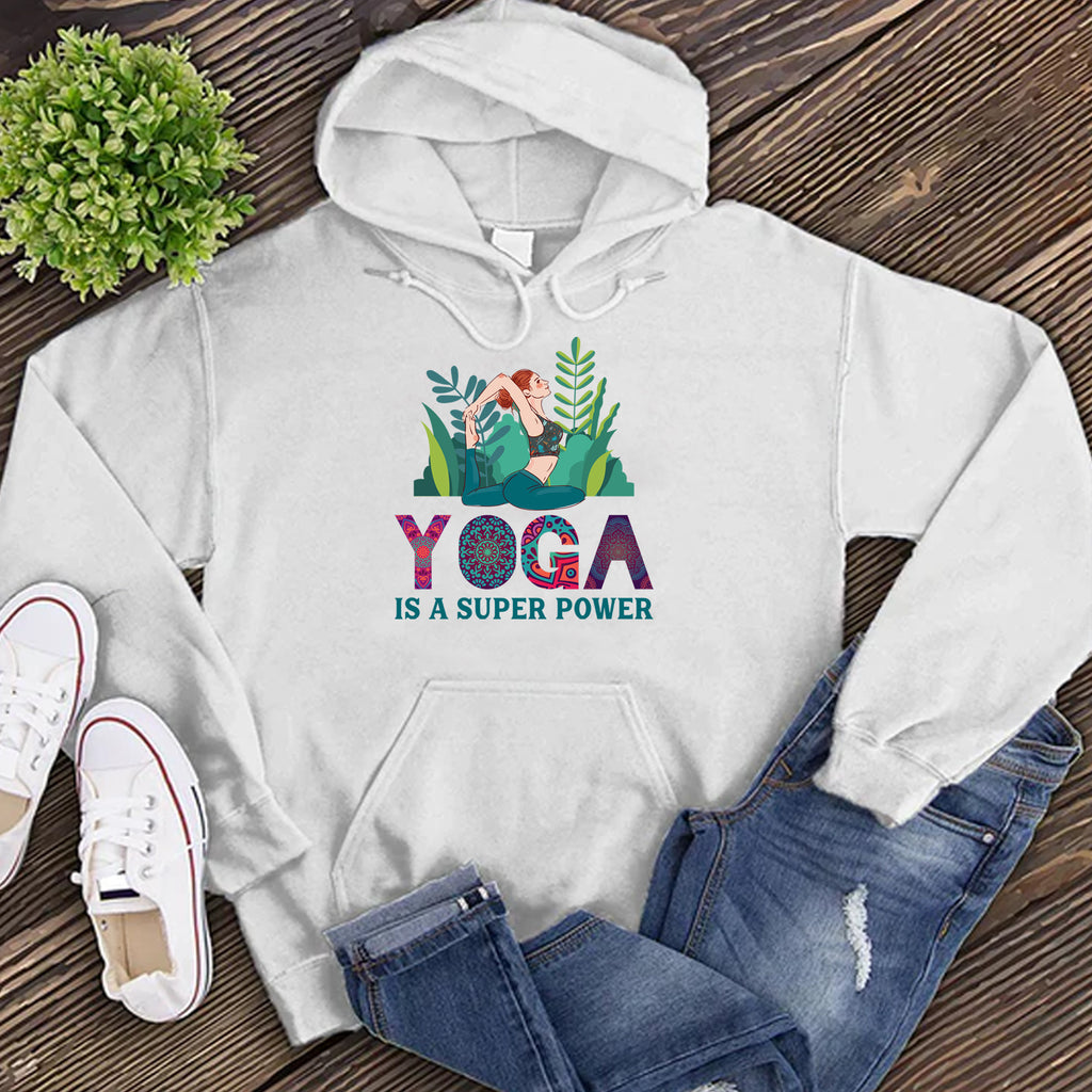 Yoga Is A Superpower Hoodie Hoodie tshirts.com White S 