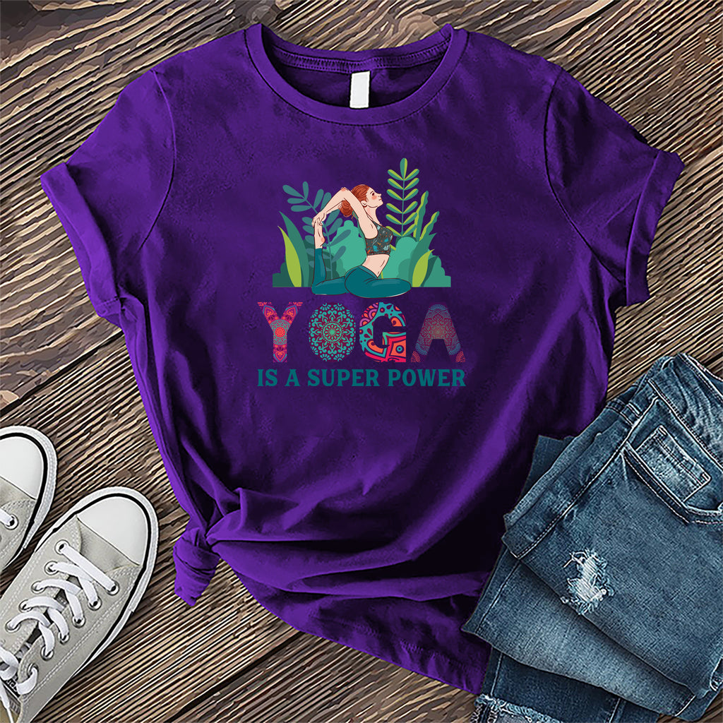 Yoga Is A Superpower T-Shirt T-Shirt tshirts.com Team Purple S 