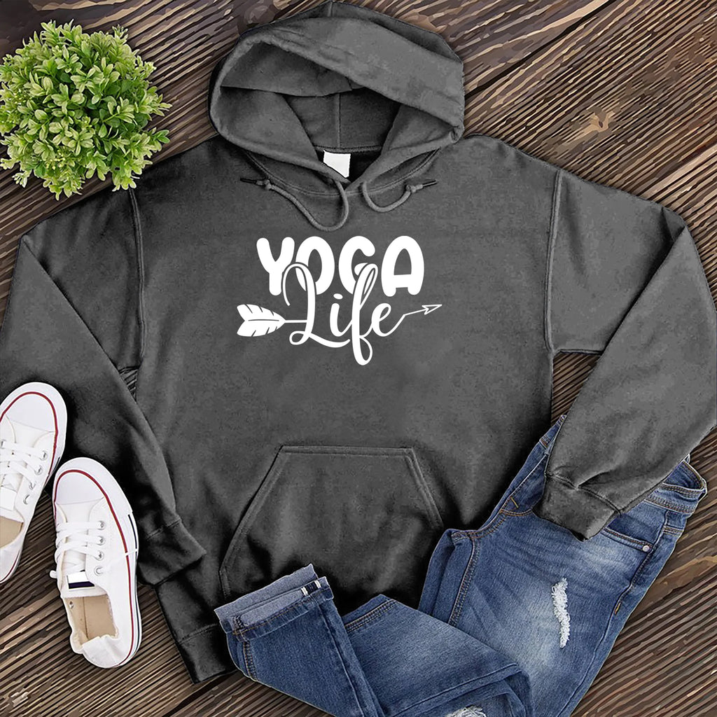 Yoga Life Hoodie Hoodie tshirts.com Charcoal Heather S 