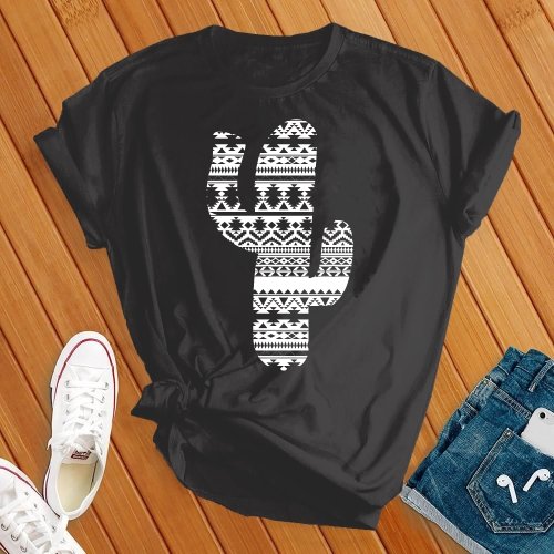 Aztec Cactus T-Shirt T-Shirt Tshirts.com Dark Grey Heather S 