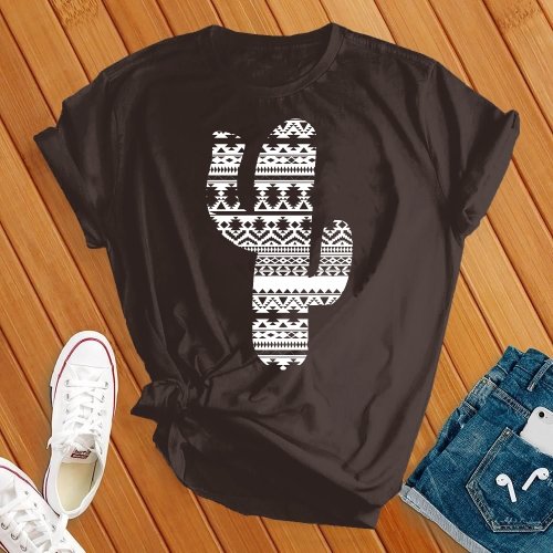 Aztec Cactus T-Shirt T-Shirt Tshirts.com Brown S 