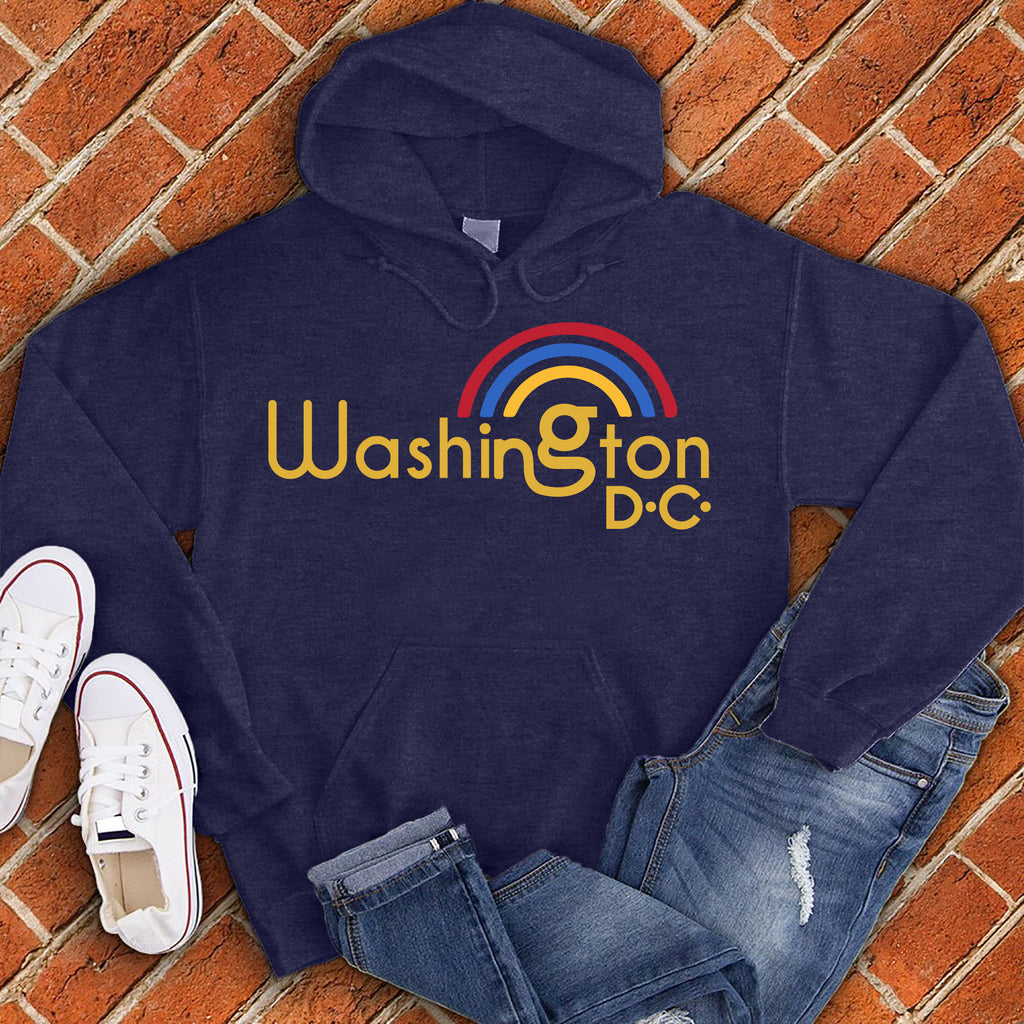 Washington DC Rainbow Hoodie Hoodie tshirts.com Classic Navy S 