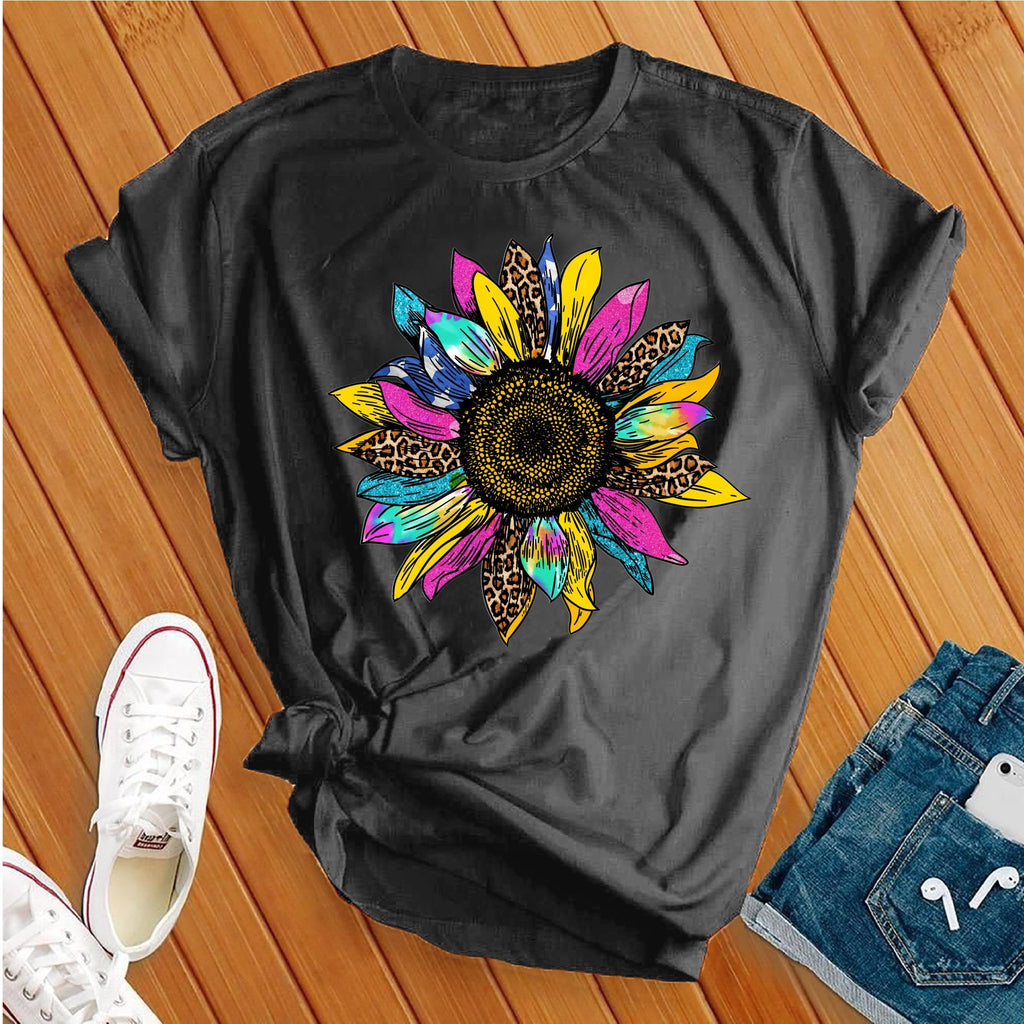 Colorful Sunflower Cute T-Shirt T-Shirt tshirts.com Dark Grey Heather S 
