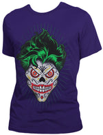 DC Comics The Joker Sugar Skull Adult T-Shirt Image
