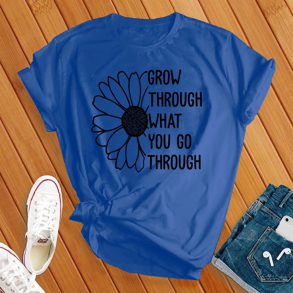 Grow Through Flower T-Shirt T-Shirt Tshirts.com True Royal S 