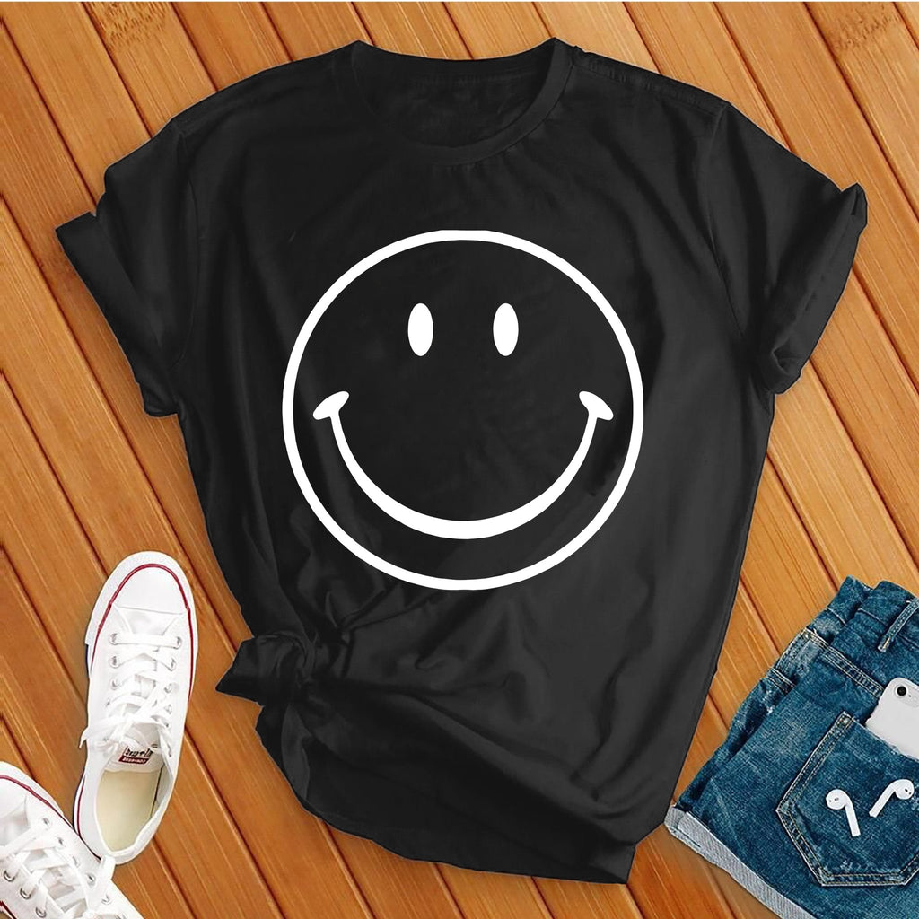 Happy T-Shirt T-Shirt Tshirts.com Black S 