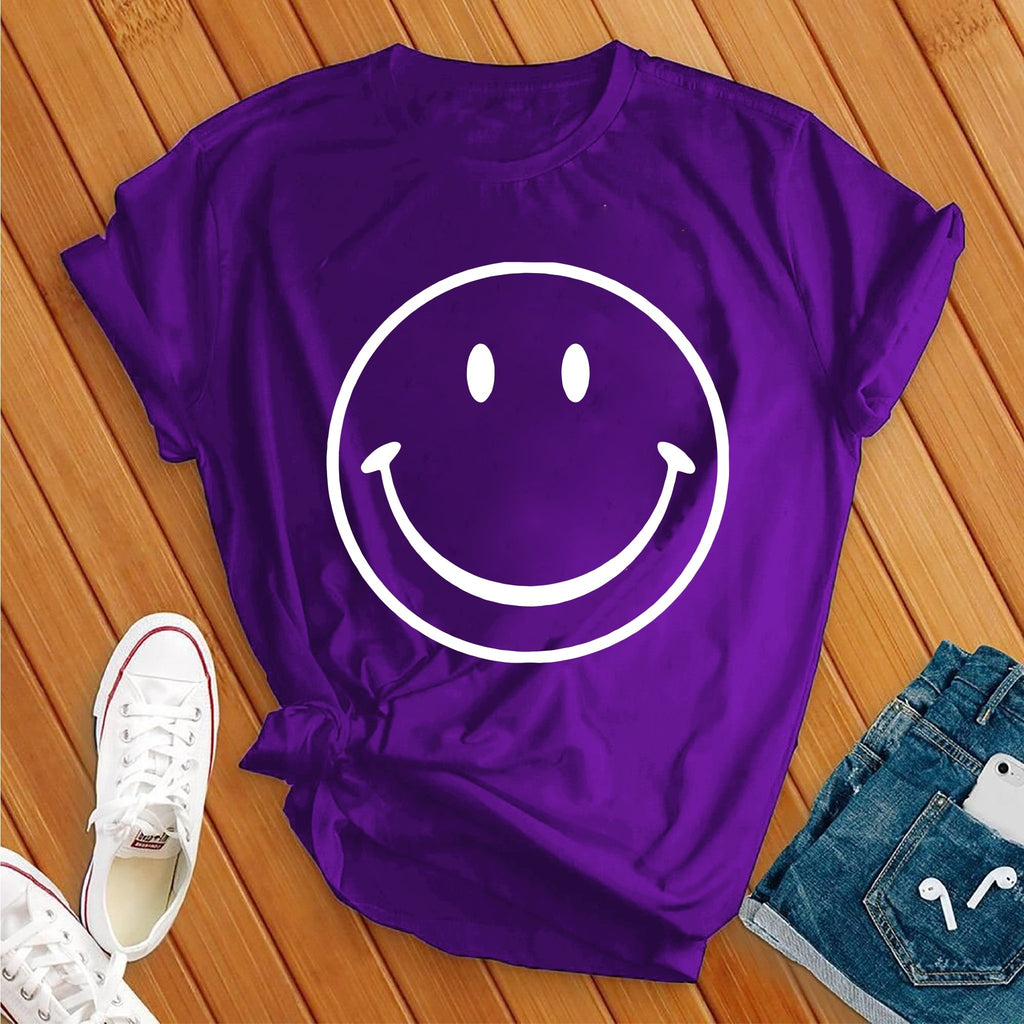 Happy T-Shirt T-Shirt Tshirts.com Team Purple S 