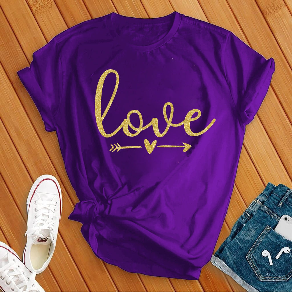 Love Arrow T-Shirt T-Shirt Tshirts.com Team Purple S 
