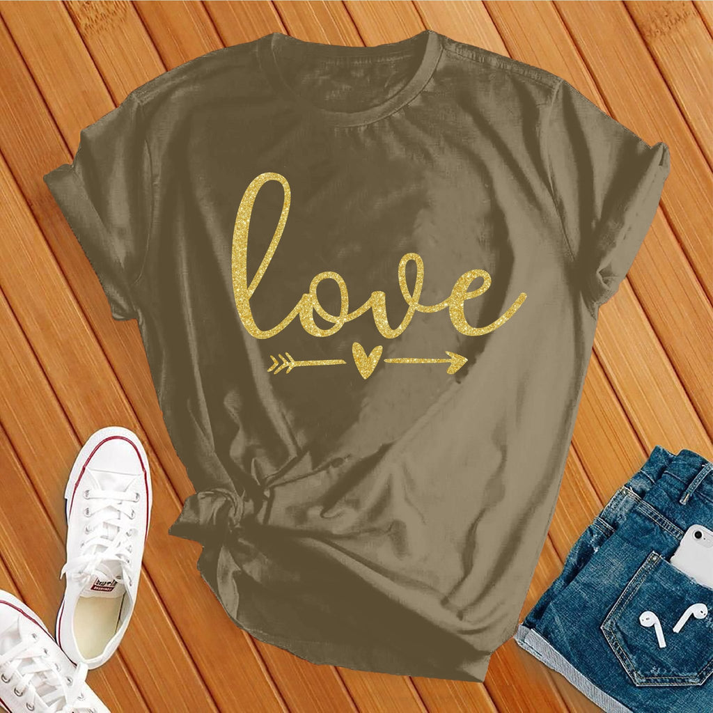 Love Arrow T-Shirt T-Shirt Tshirts.com Military Green S 