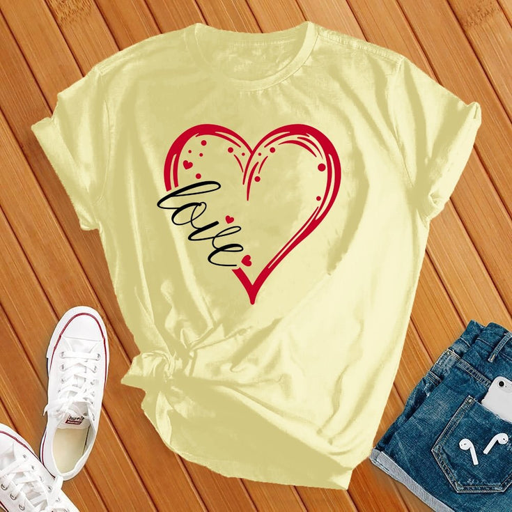 Love Heart Cute T-Shirt Image