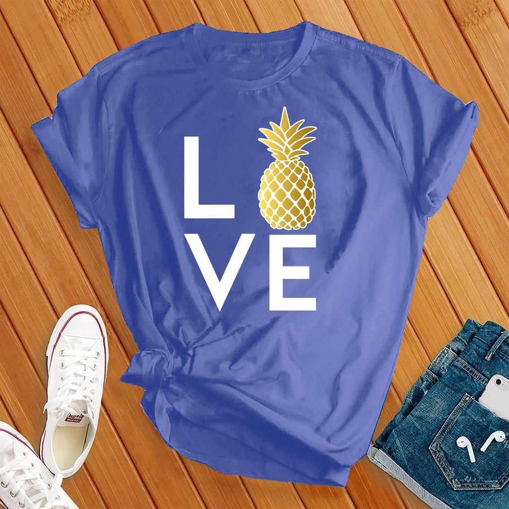 Love Pineapple T-Shirt T-Shirt tshirts.com Heather True Royal S 
