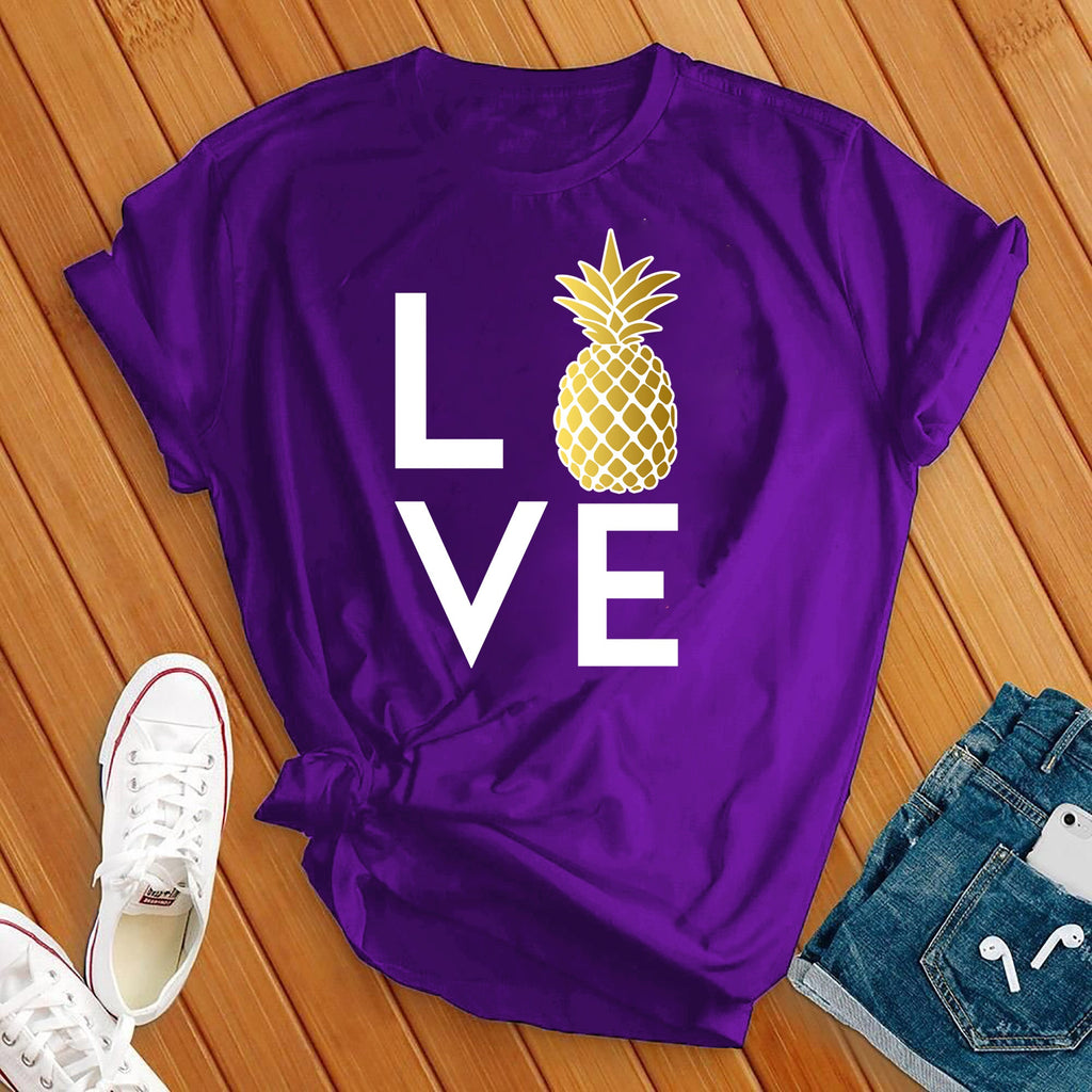 Love Pineapple T-Shirt T-Shirt tshirts.com Team Purple S 