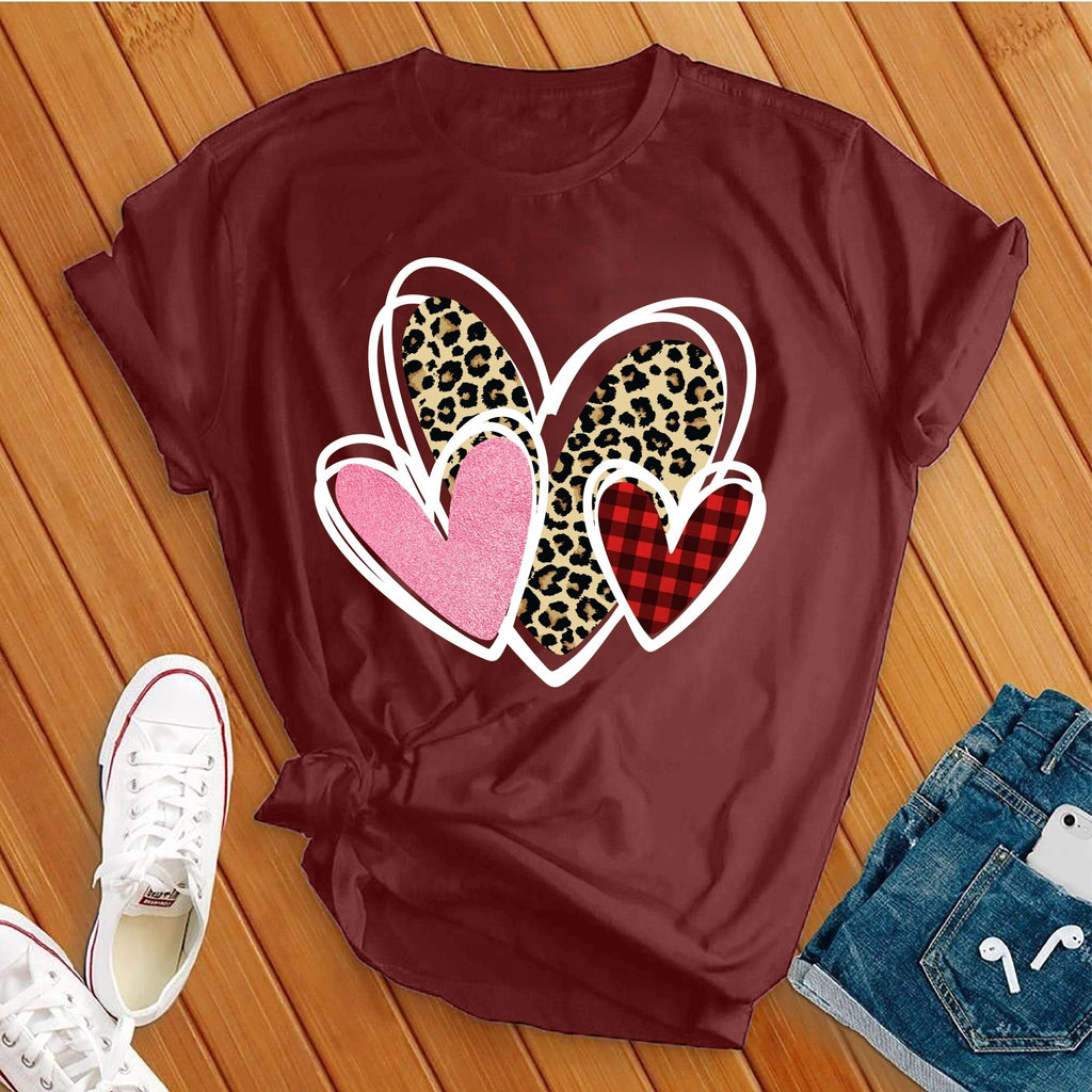 Lovely Valentines Hearts T-Shirt T-Shirt tshirts.com Maroon S 