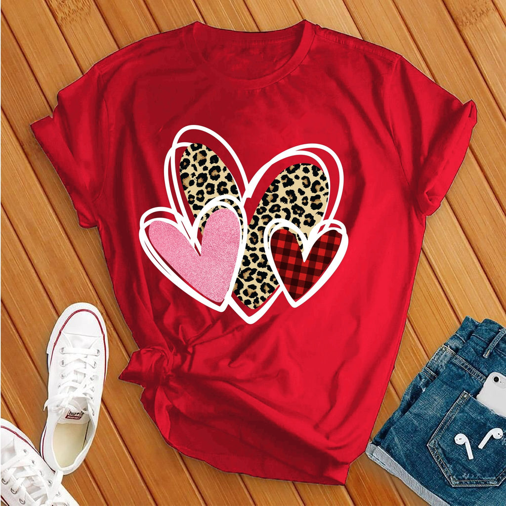 Lovely Valentines Hearts T-Shirt T-Shirt tshirts.com Red S 