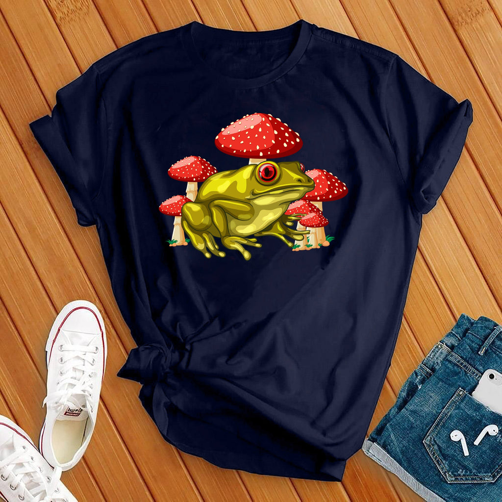 Mushroom Frog T-Shirt T-Shirt Tshirts.com Navy S 