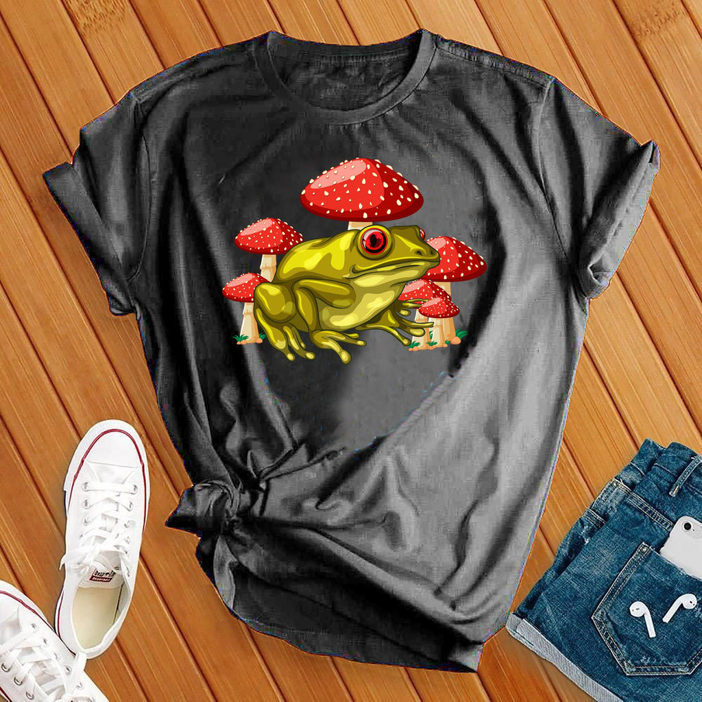 Mushroom Frog T-Shirt T-Shirt Tshirts.com Asphalt S 